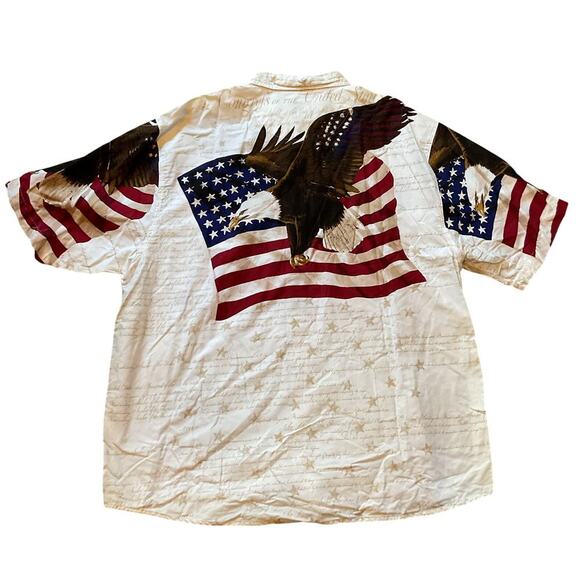 Cotton Traders Congress Patriotic Short Sleeved Mens Button Down. Size XXL - Picture 6 of 6